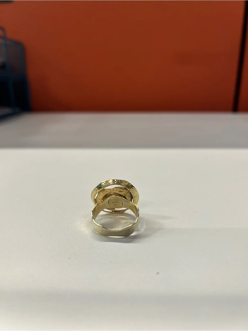 LIRM 925 Vermeil Brutalist Amethyst ring size 6.5